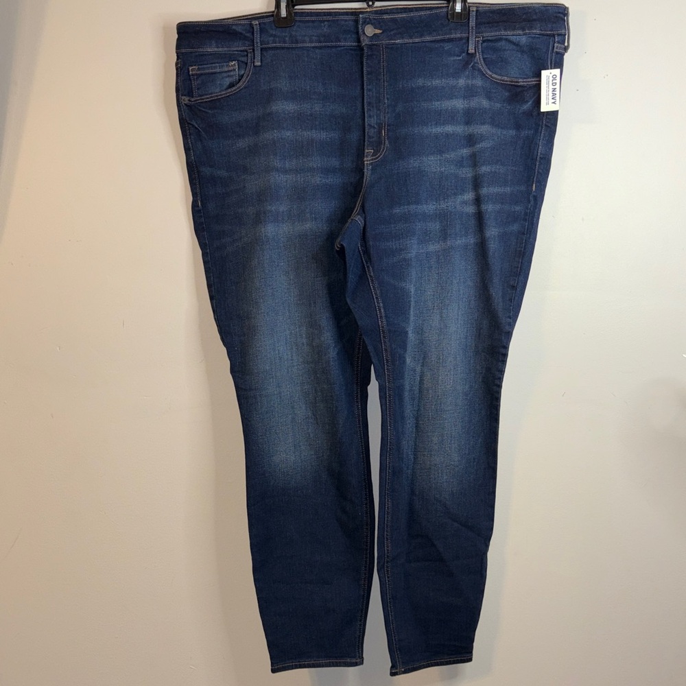 Old Navy Rockstar Super Skinny Jeans Plus Size 26 Long NWT Dark Wash